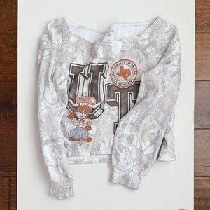Hollister Texas Longhorns Gray and Orange Graphic Sweatshirt